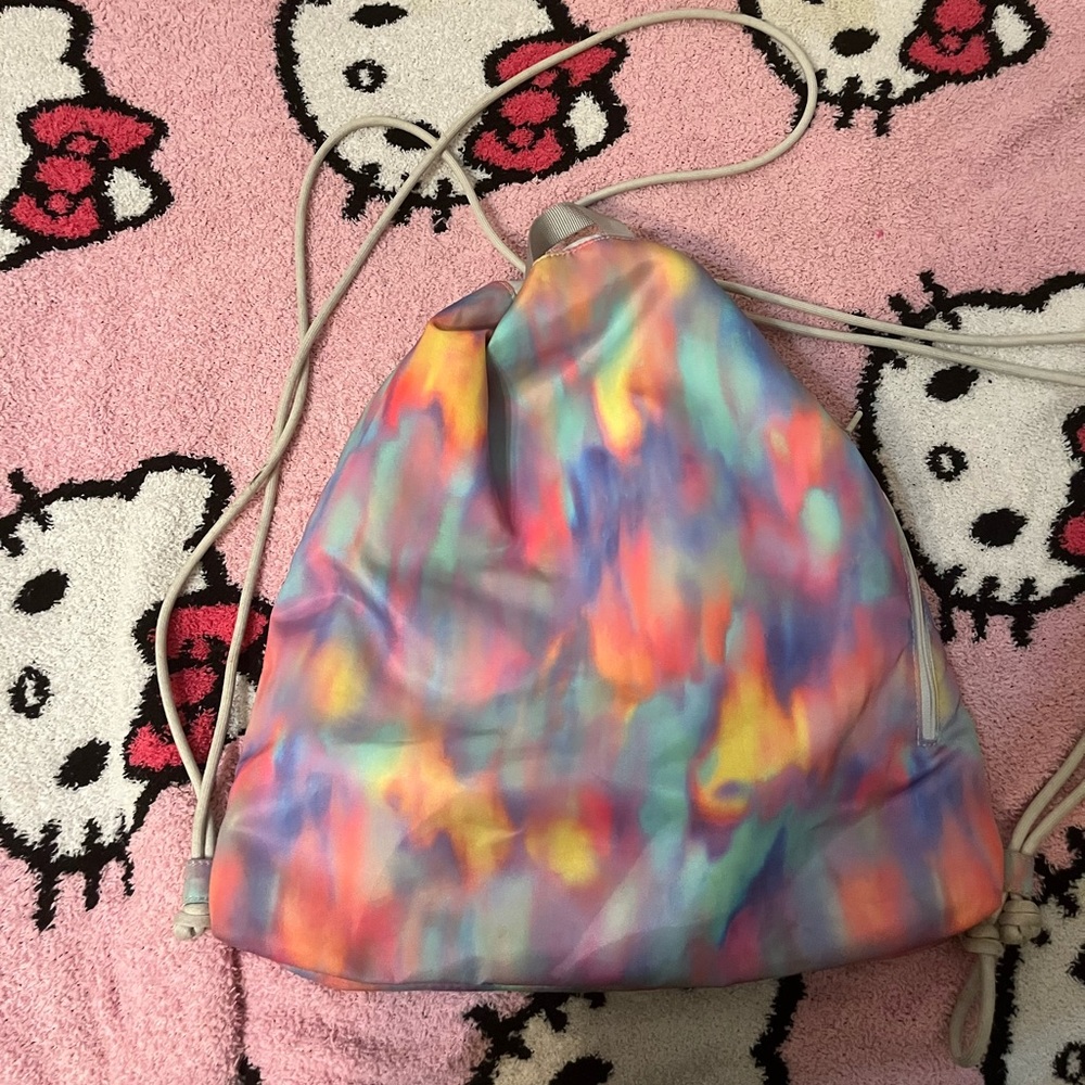 Lululemon Light Gray Drawstring Bag - image 2